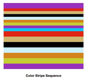 Colorful Chevron Afghan: Color Stripe Sequence