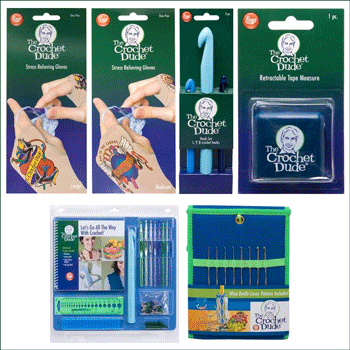 Crochet Hook Set, Aluminum or Steel Set Carrying Case Pattern Included, Boye,  the Crochet Dude Aluminum or Steel Set, 